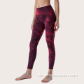 Batik-Yoga-Fitness-Hose mit hohem Bund und Hüfte